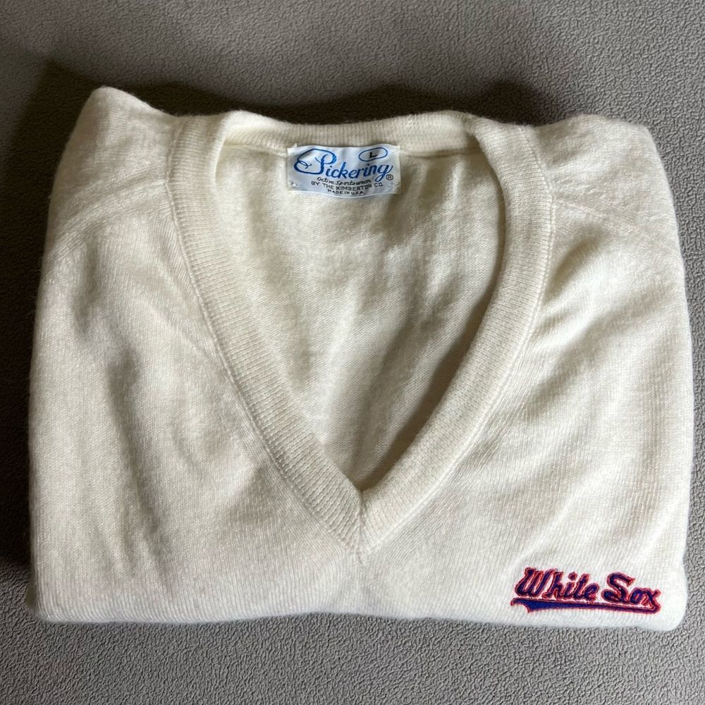 Vintage 1970s Chicago White Sox Pickering Active Sportswear Script Logo Size L
